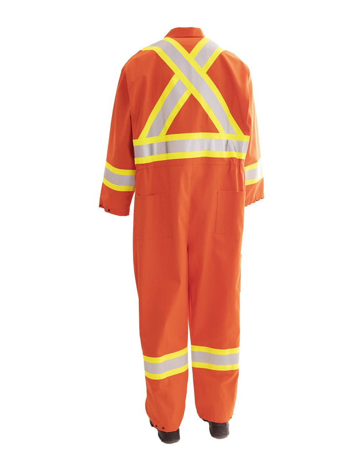 Orange FR Treated 100% Cotton Coverall with Reflective Tape