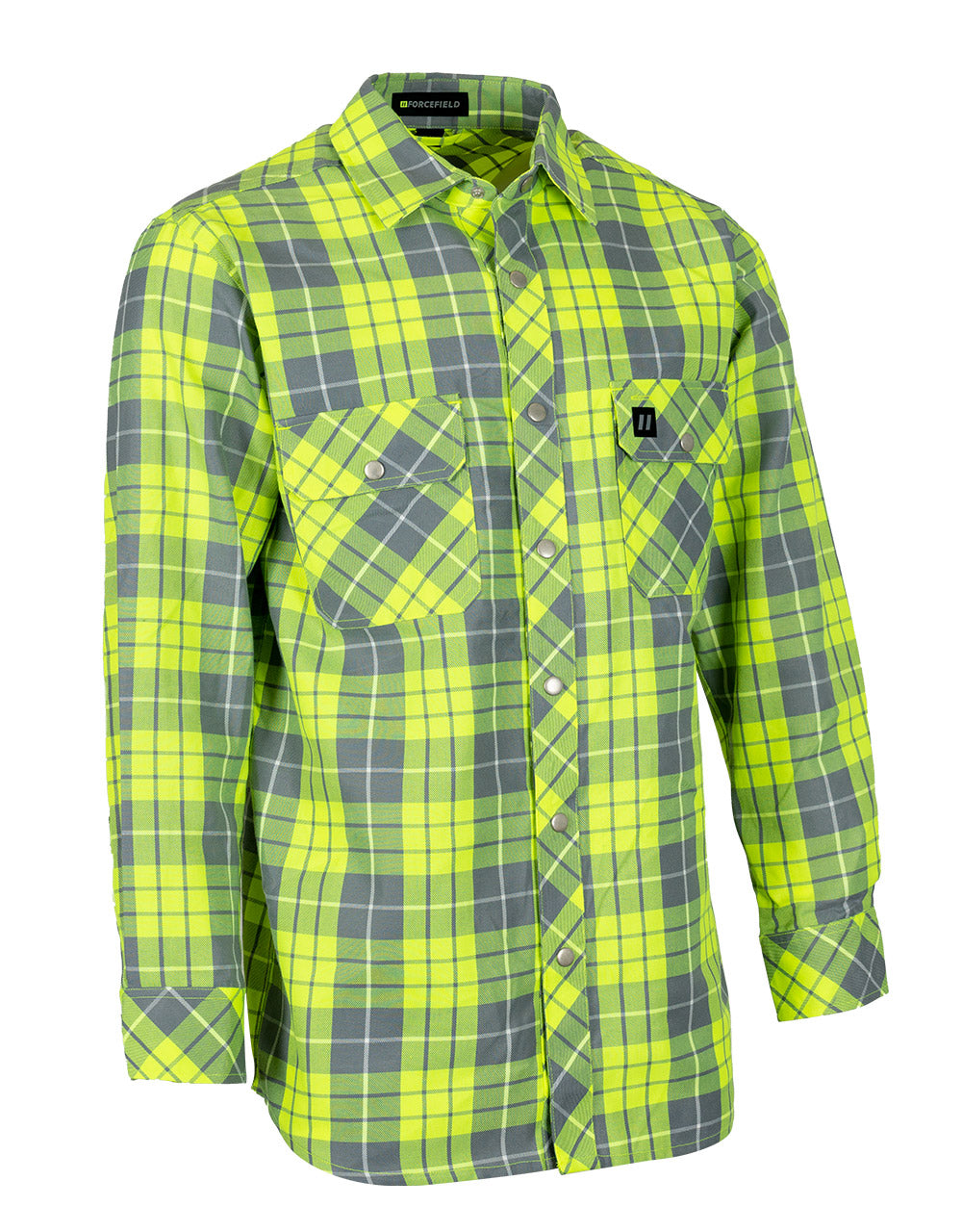 Forcefield Hi Vis Plaid Unlined Flannel Shirt