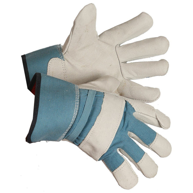 Buffalo Grain Leather Fleece Lined Work Glove - Hi Vis Safety