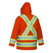 Cotton Canvas Insulated Safety Parka - Hi Vis Safety