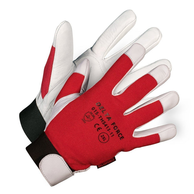 Delta Force  Vibration Dampening Gloves - Hi Vis Safety