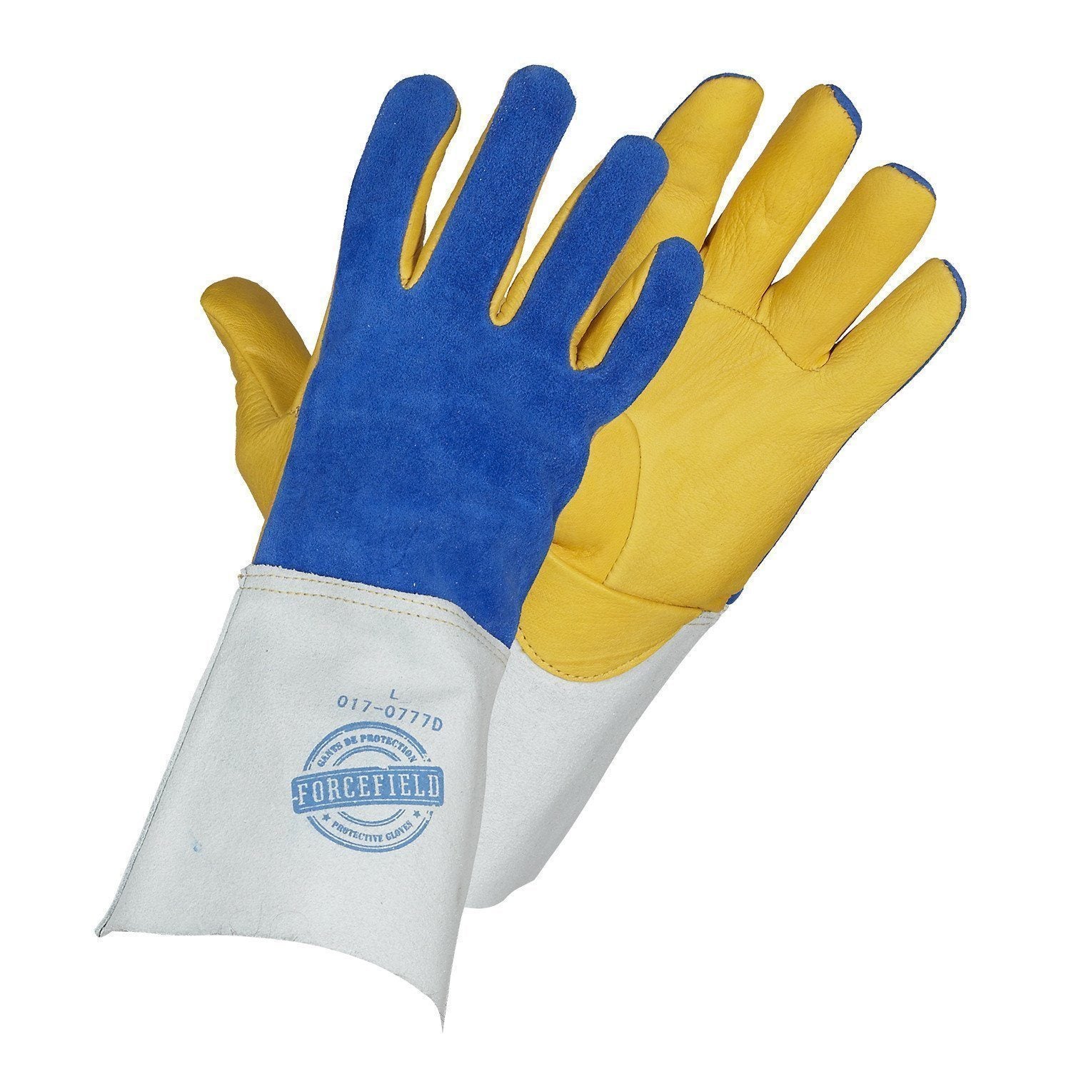 Gold Welders with Grain Leather Palm - Hi Vis Safety