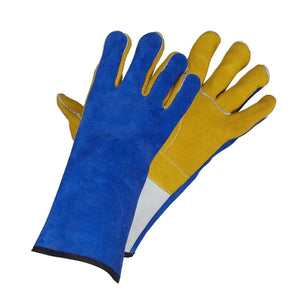 Gold Welders with Grain Leather Palm - Hi Vis Safety