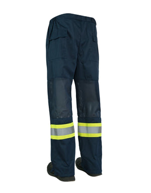 Hi Vis Safety Tricot Traffic Pants with Vented Legs and Elastic Waist - Hi Vis Safety