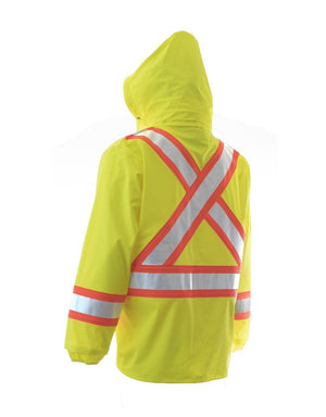 High Visibility Fire Resistant Rain Jacket - Hi Vis Safety