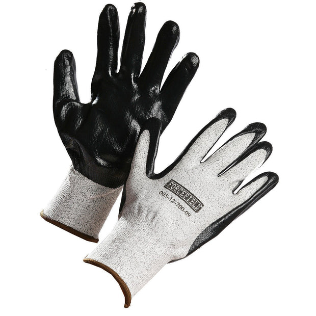 Nitrile Palm Coated Cut Resistant Glove, HPPE Cut Level 3 - Hi Vis Safety
