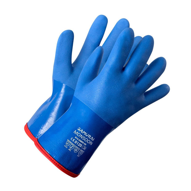 "Samurai Monsoon" PVC Triple Dipped Glove, Acrylic Boa Liner - Hi Vis Safety