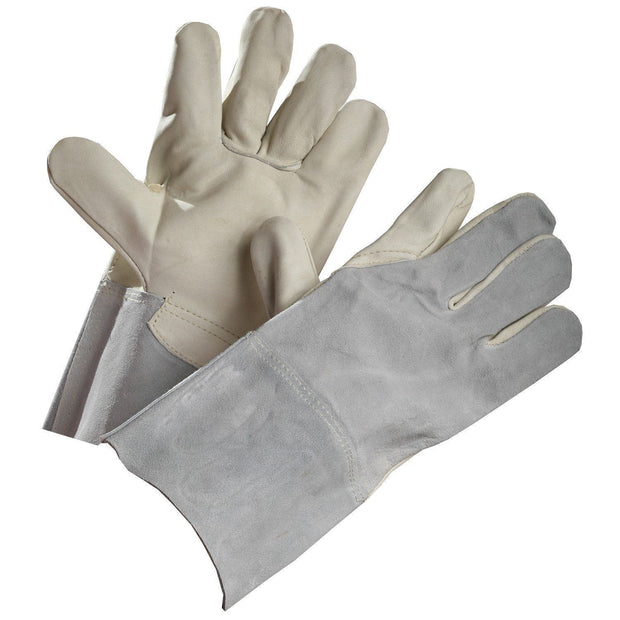 Split Leather Linesman's Glove - Hi Vis Safety