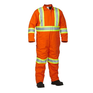 Winter Lined Cotton Canvas Safety Coverall - Hi Vis Safety